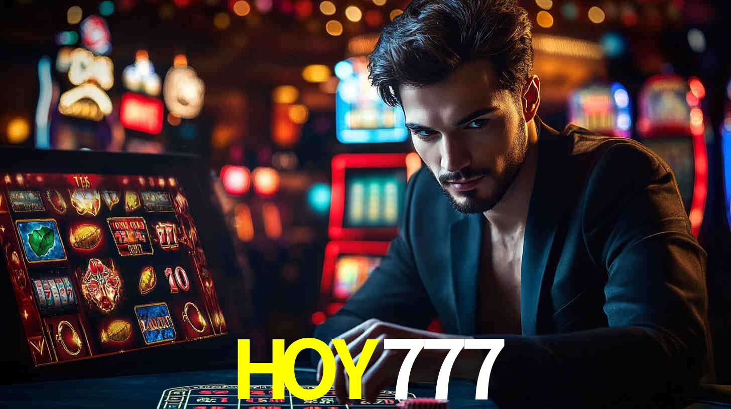Interfaz de la app móvil HOY777 en un smartphone moderno